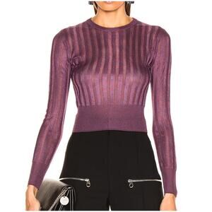 Michelle Mason NWT Metallic Knit High Neck Cropped Pullover Sweater Small NEW